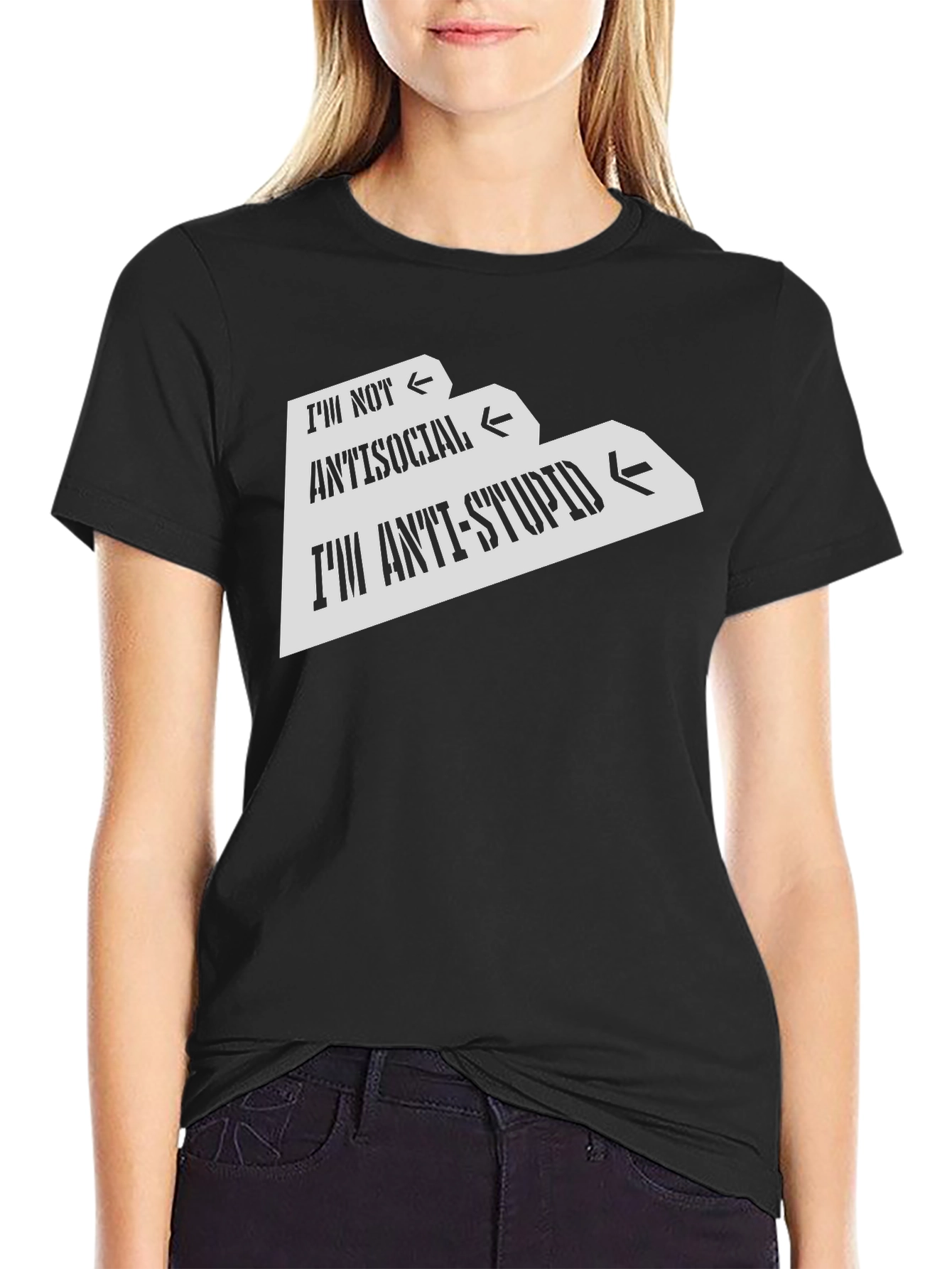 Anti-Stupid Graphic Tee - Funny Sarcastic T-Shirt
