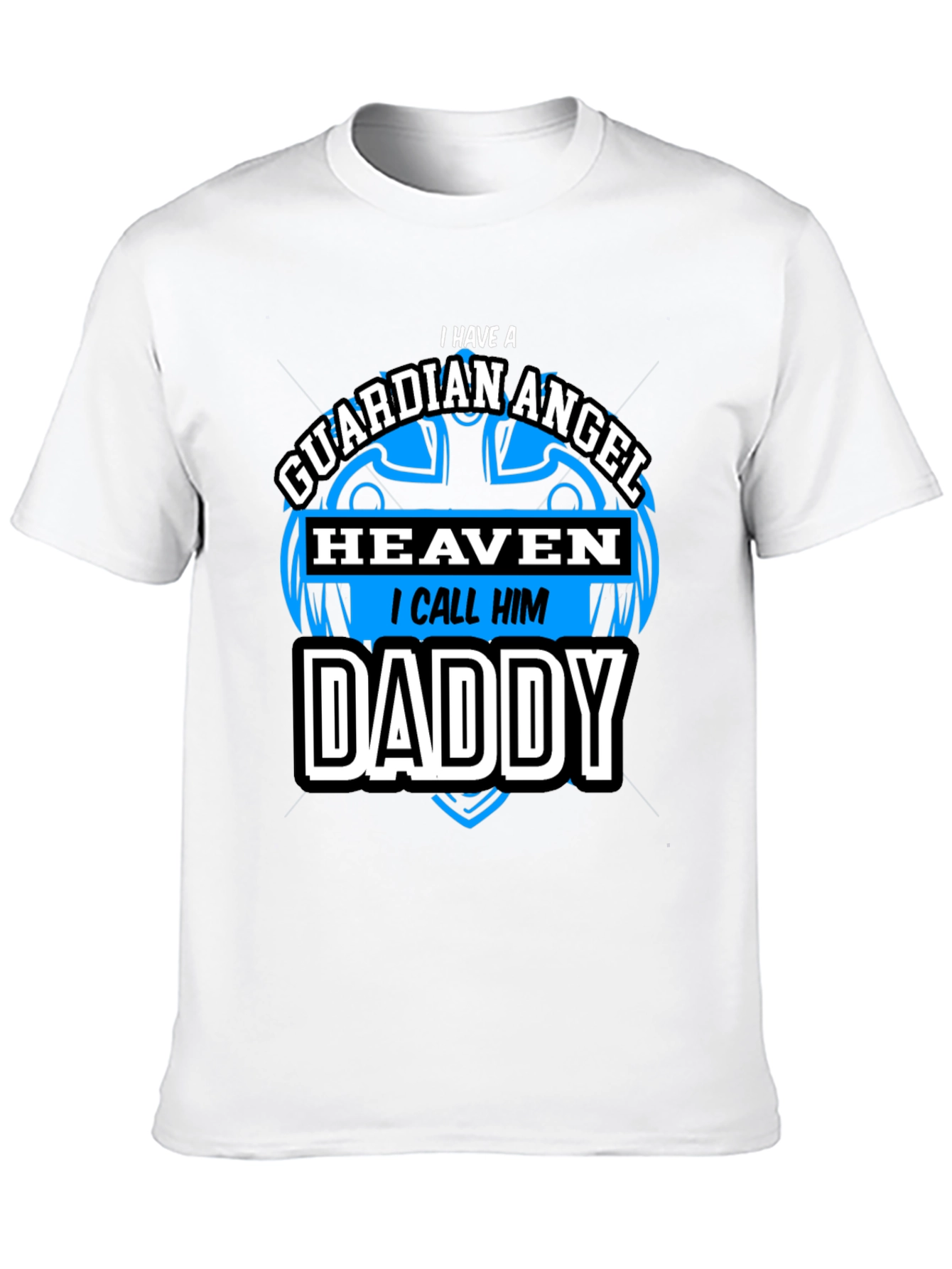 Guardian Angel Daddy Black T-Shirt