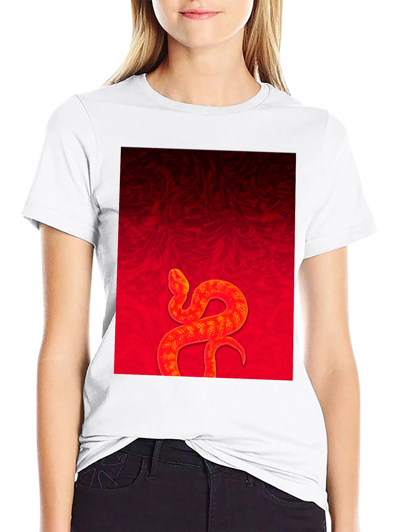 Red Snake Graphic Tee - Stylish Menswear