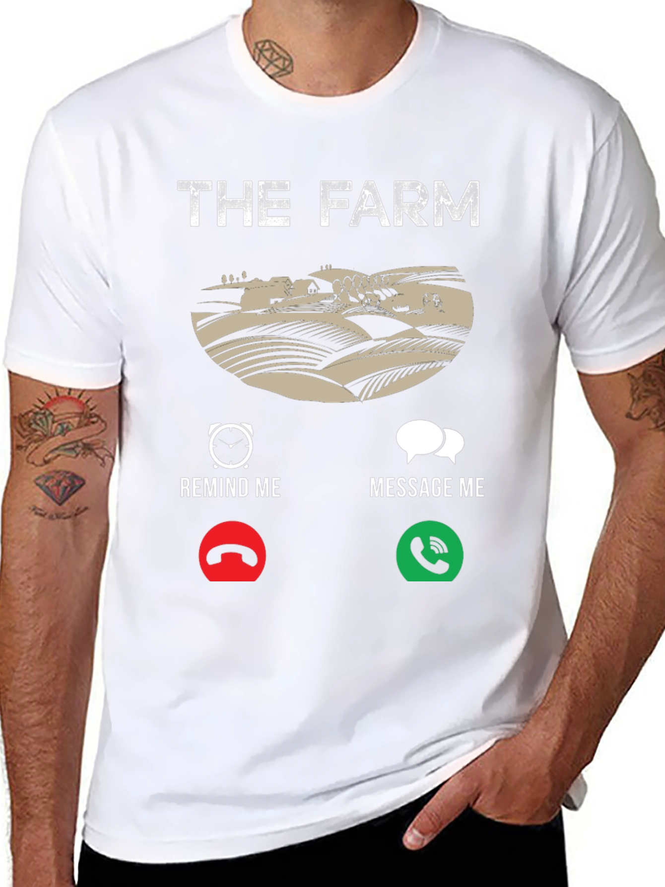 The Farm T-Shirt: Reminder Message Farmer Tee