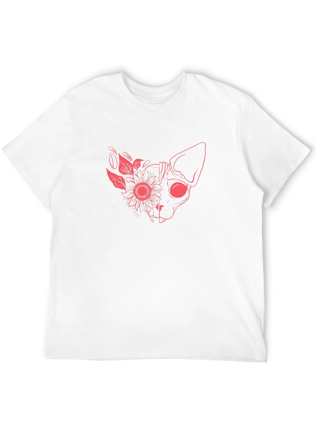 Floral Cat Graphic T-Shirt - Unique Design