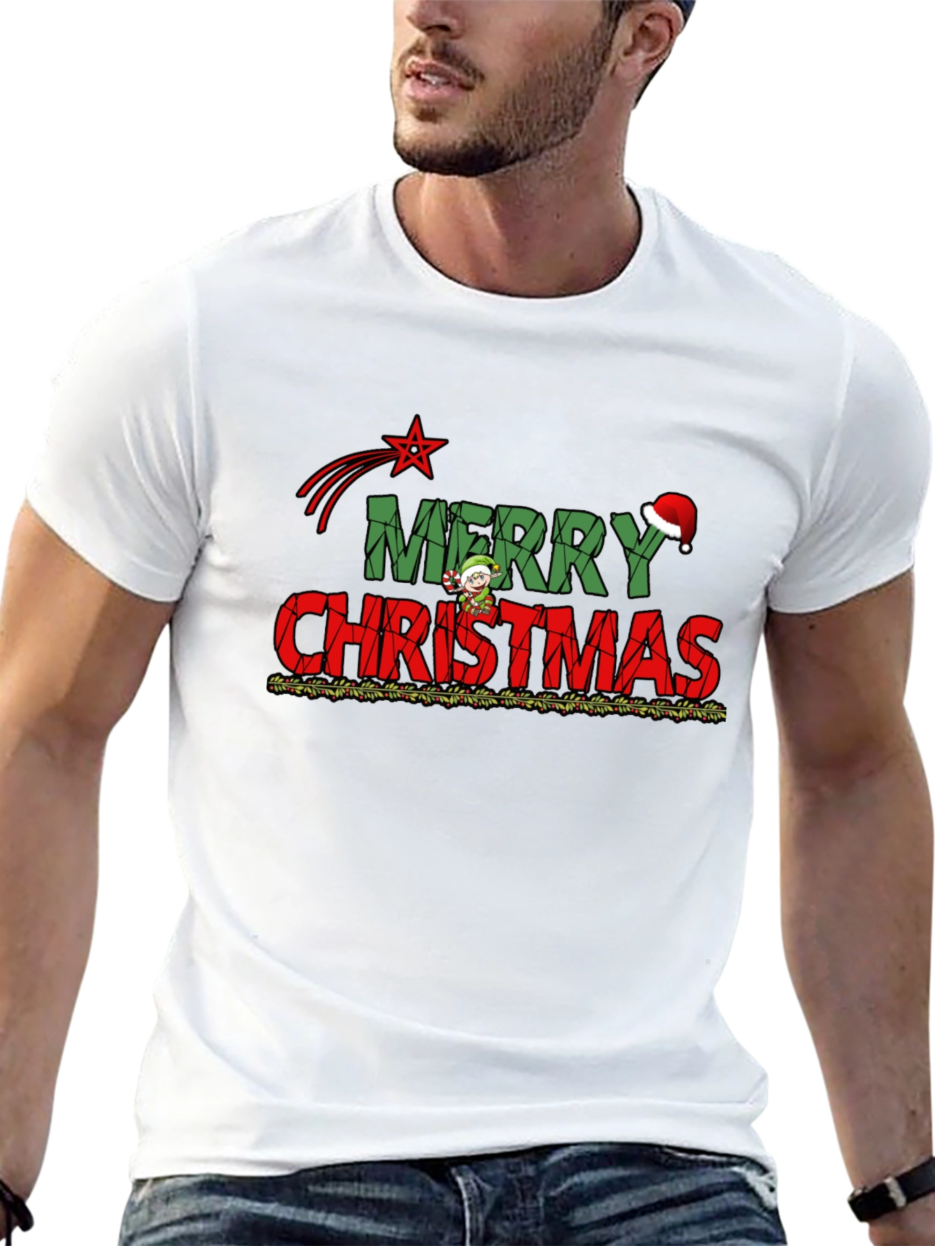 Festive Merry Christmas Graphic Tee