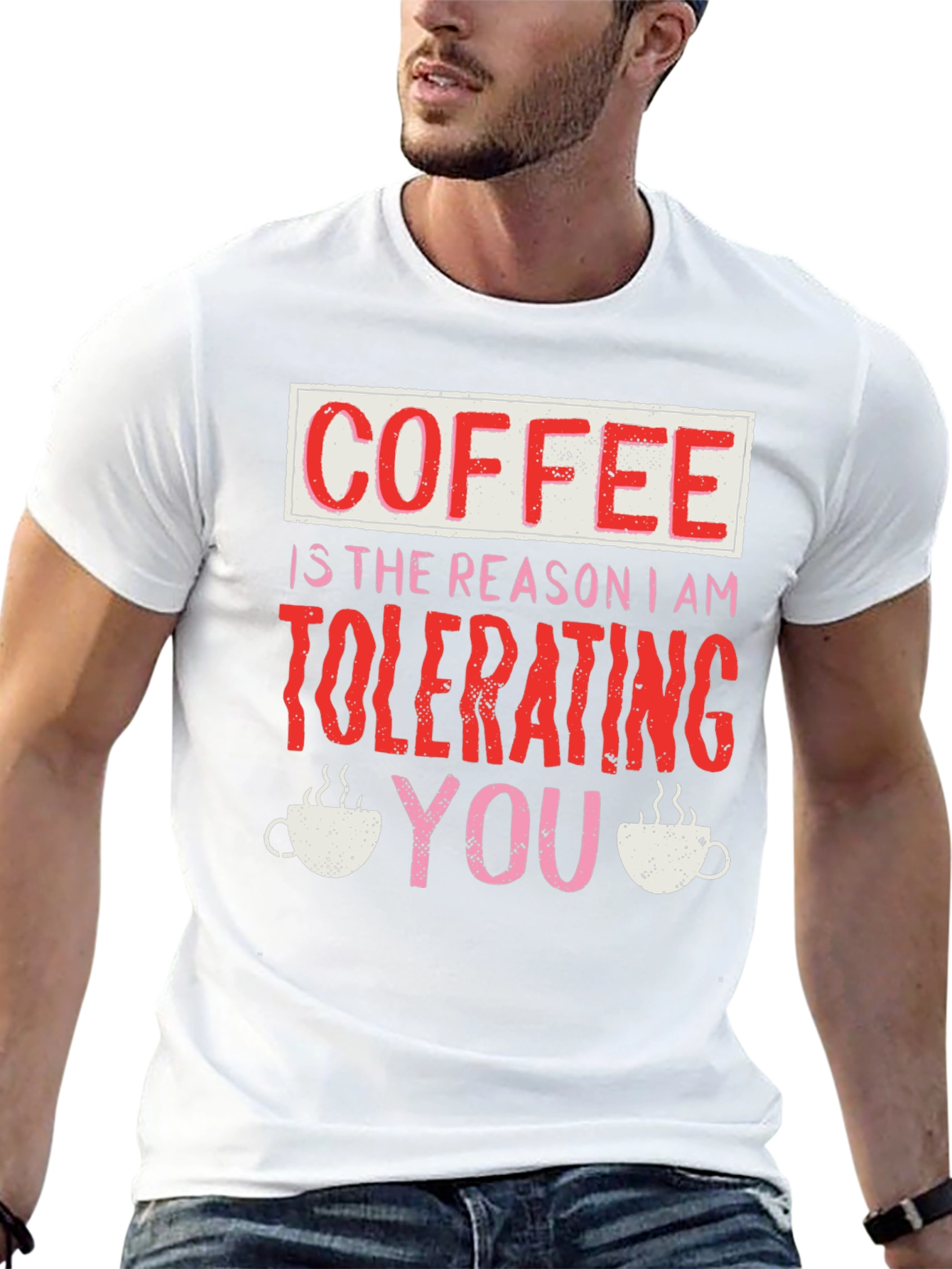 Coffee Tolerating You T-Shirt Funny Novelty Tee