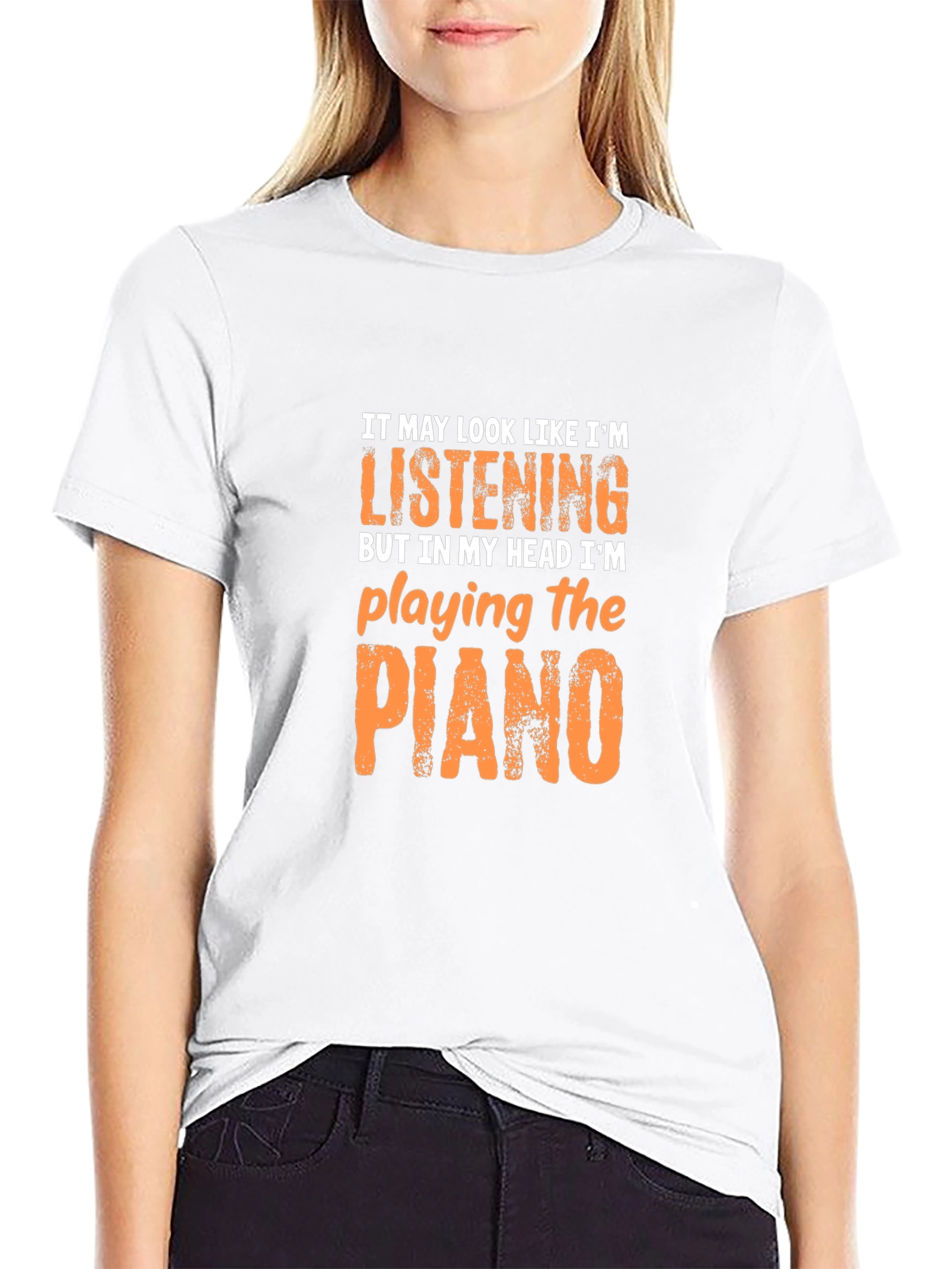 Piano Player T-Shirt - Head in the Music