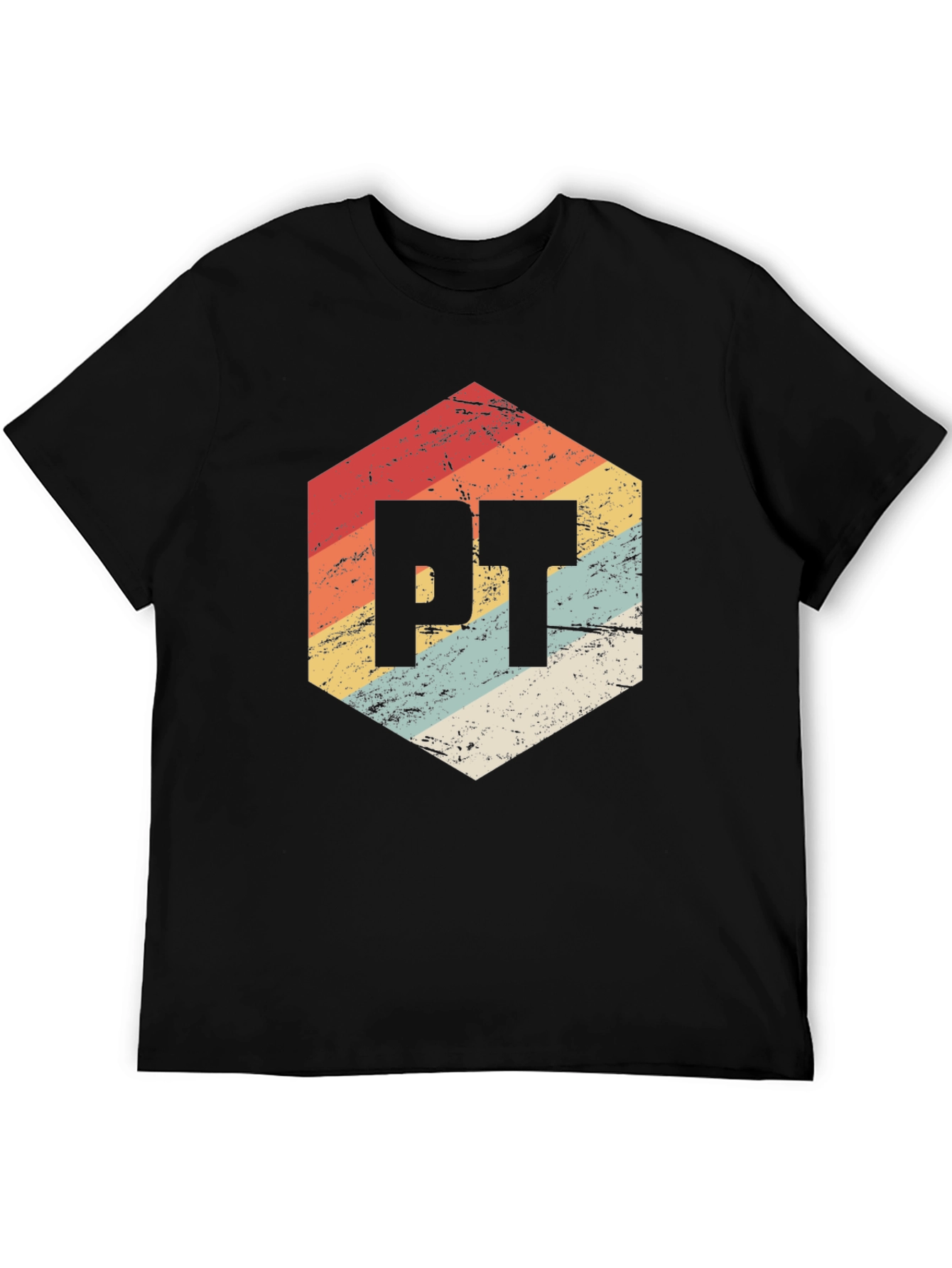 Retro PT Hexagon Black T-Shirt