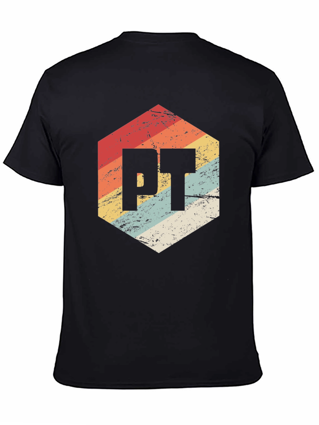 Retro PT Hexagon Black T-Shirt