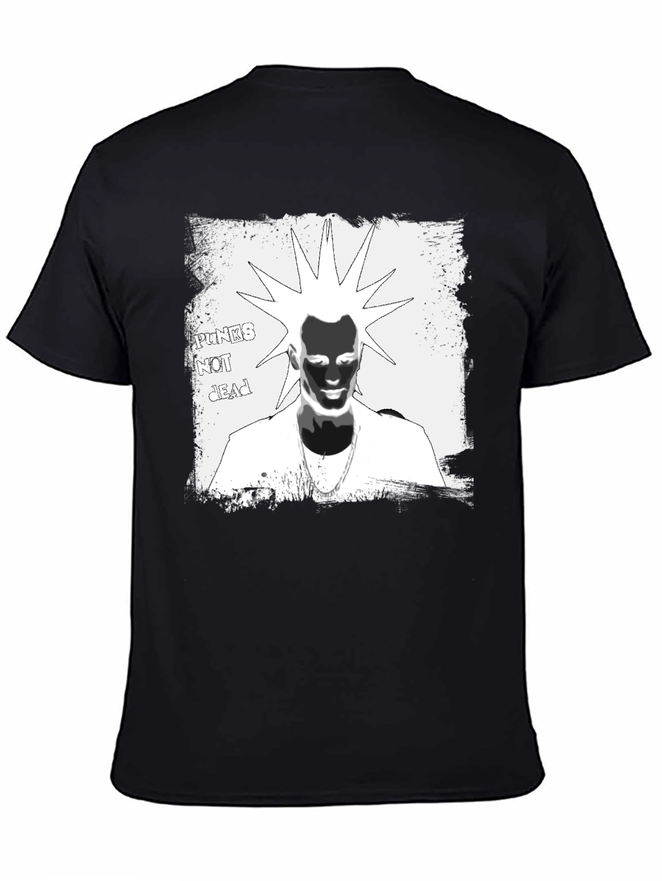 Punks Not Dead Graphic Tee - Black Cotton T-Shirt