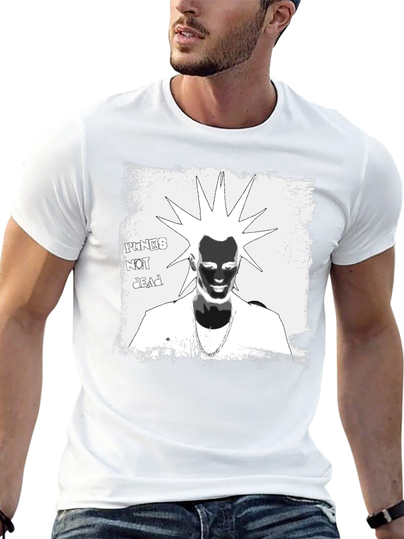 Punks Not Dead Graphic Tee - Black Cotton T-Shirt