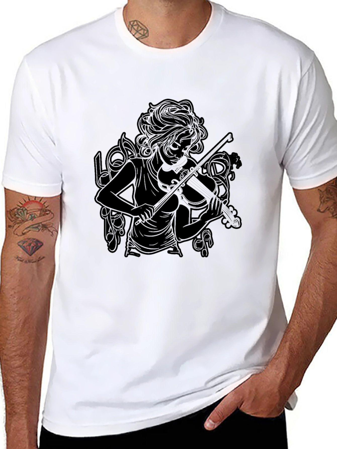 Musician Art Black T-Shirt - Stylish & Unique