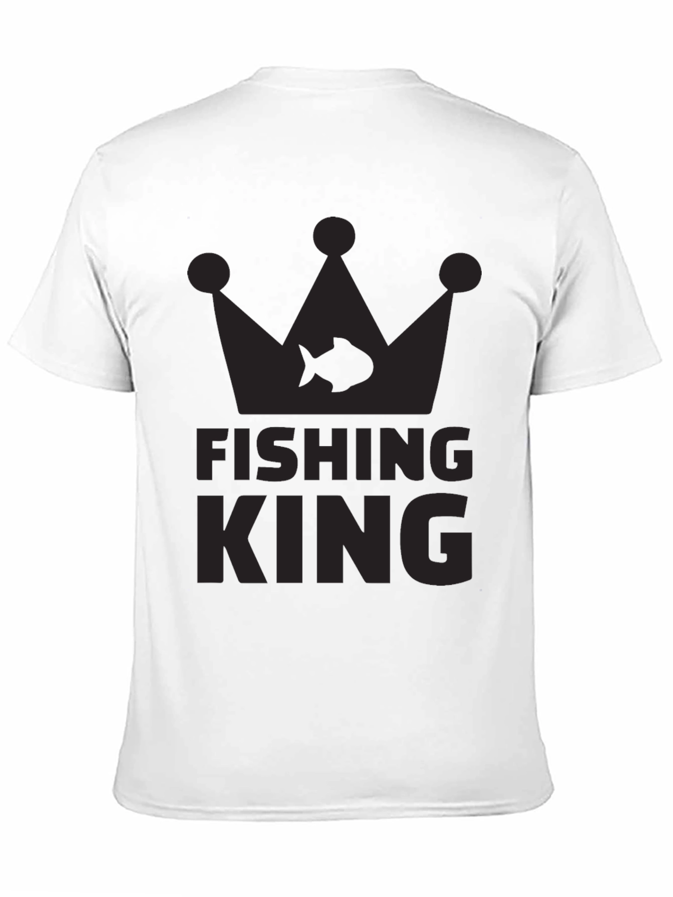 Fishing King Black T-Shirt - Anglers Crown
