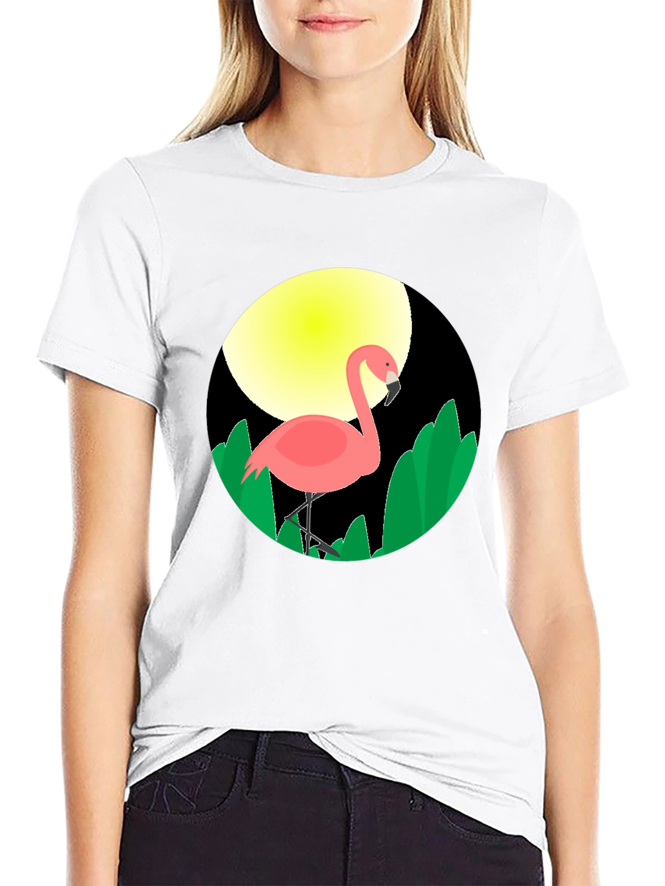 Flamingo Graphic Tee - Tropical Bird T-Shirt