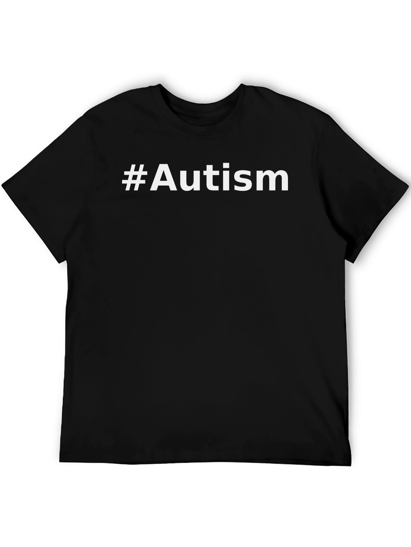 #Autism Awareness Black Tee - Support & Acceptance