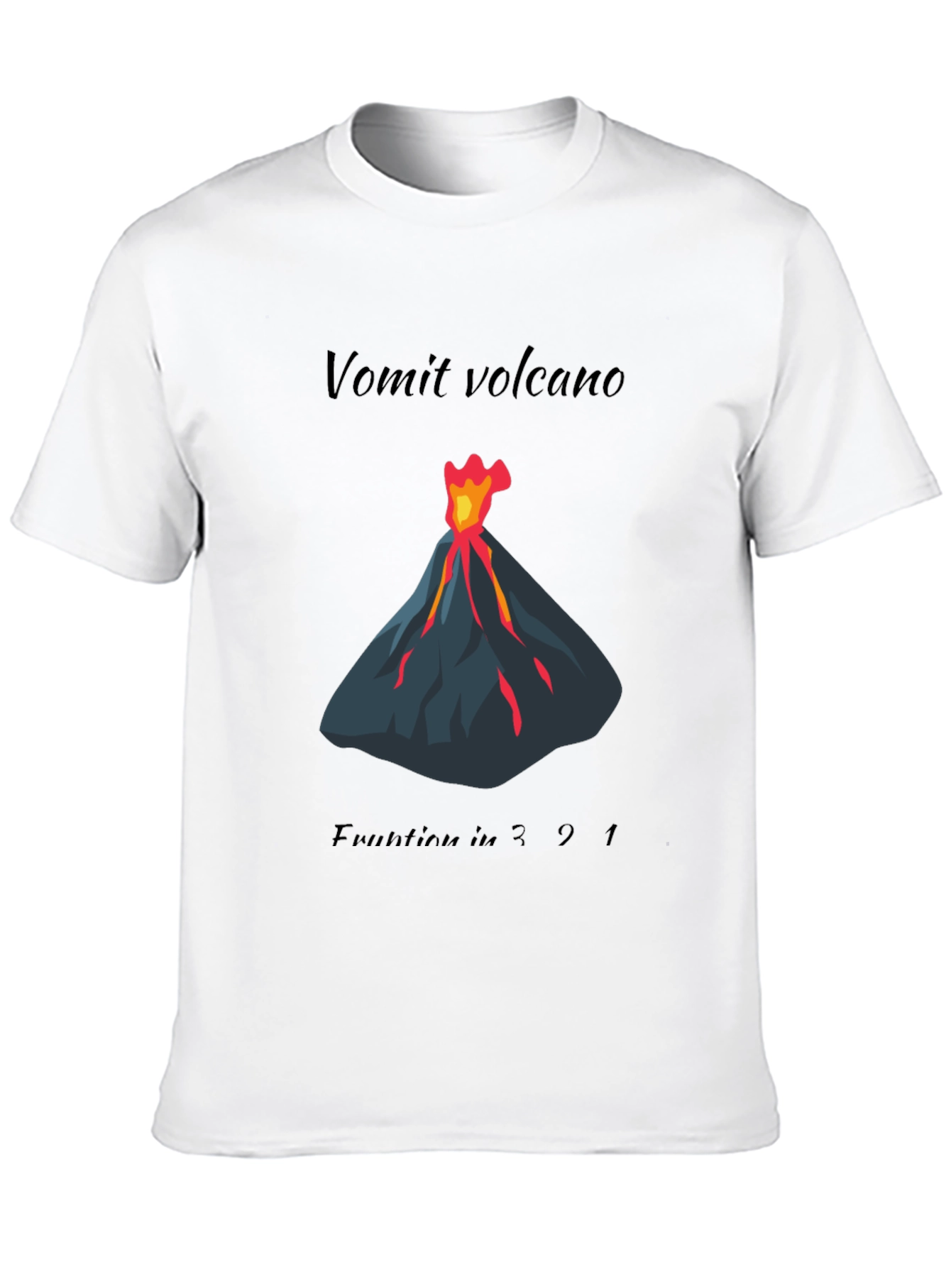 Vomit Volcano Eruption Graphic Tee