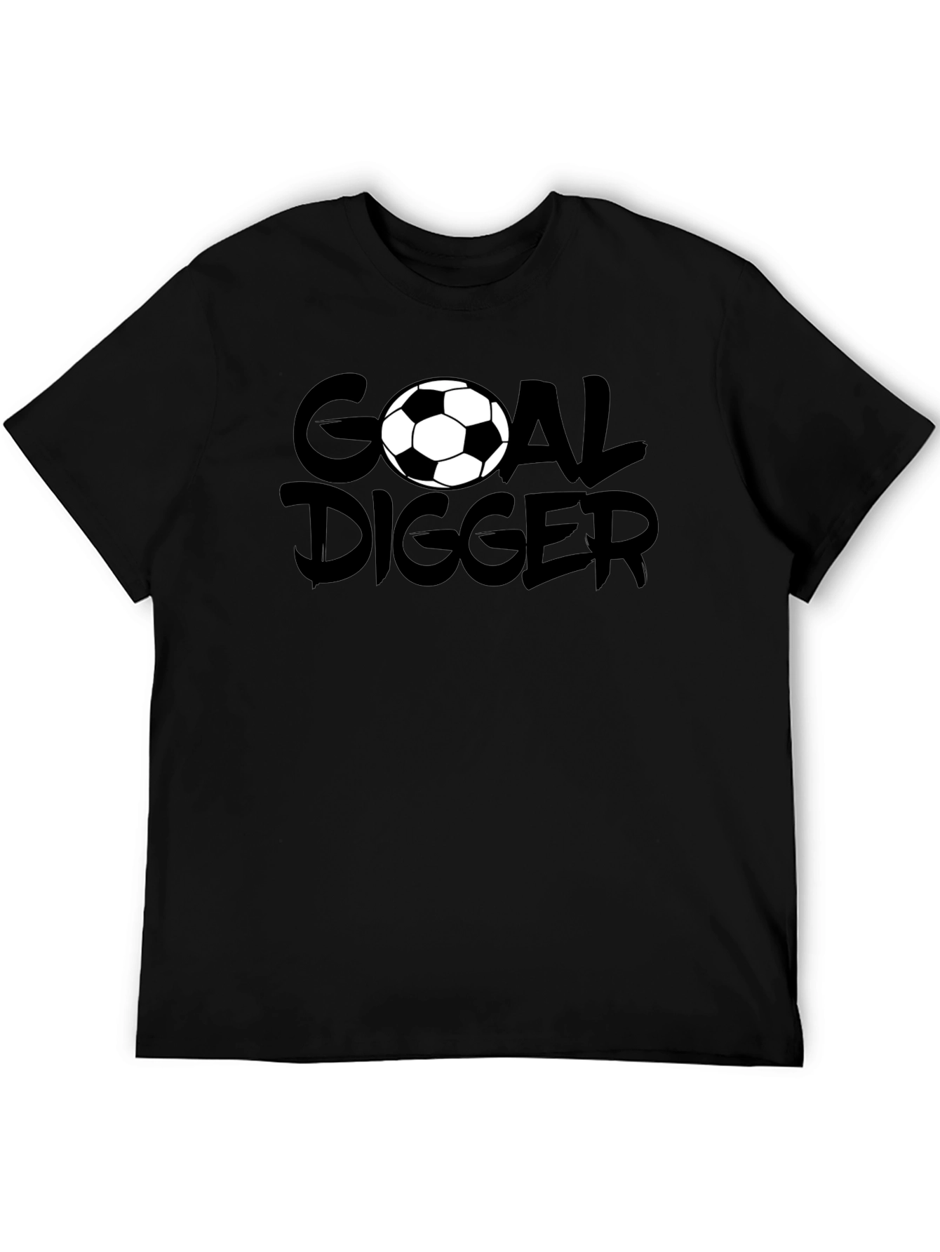 Goal Digger Soccer Graphic T-Shirt - Black