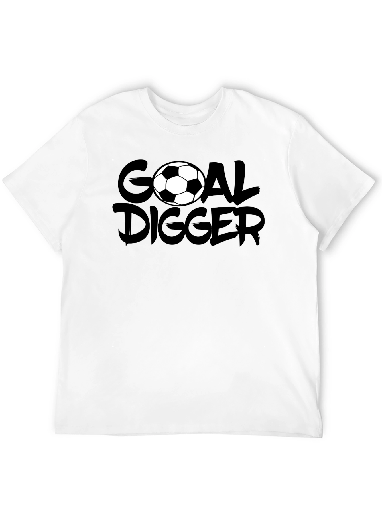 Goal Digger Soccer Graphic T-Shirt - Black