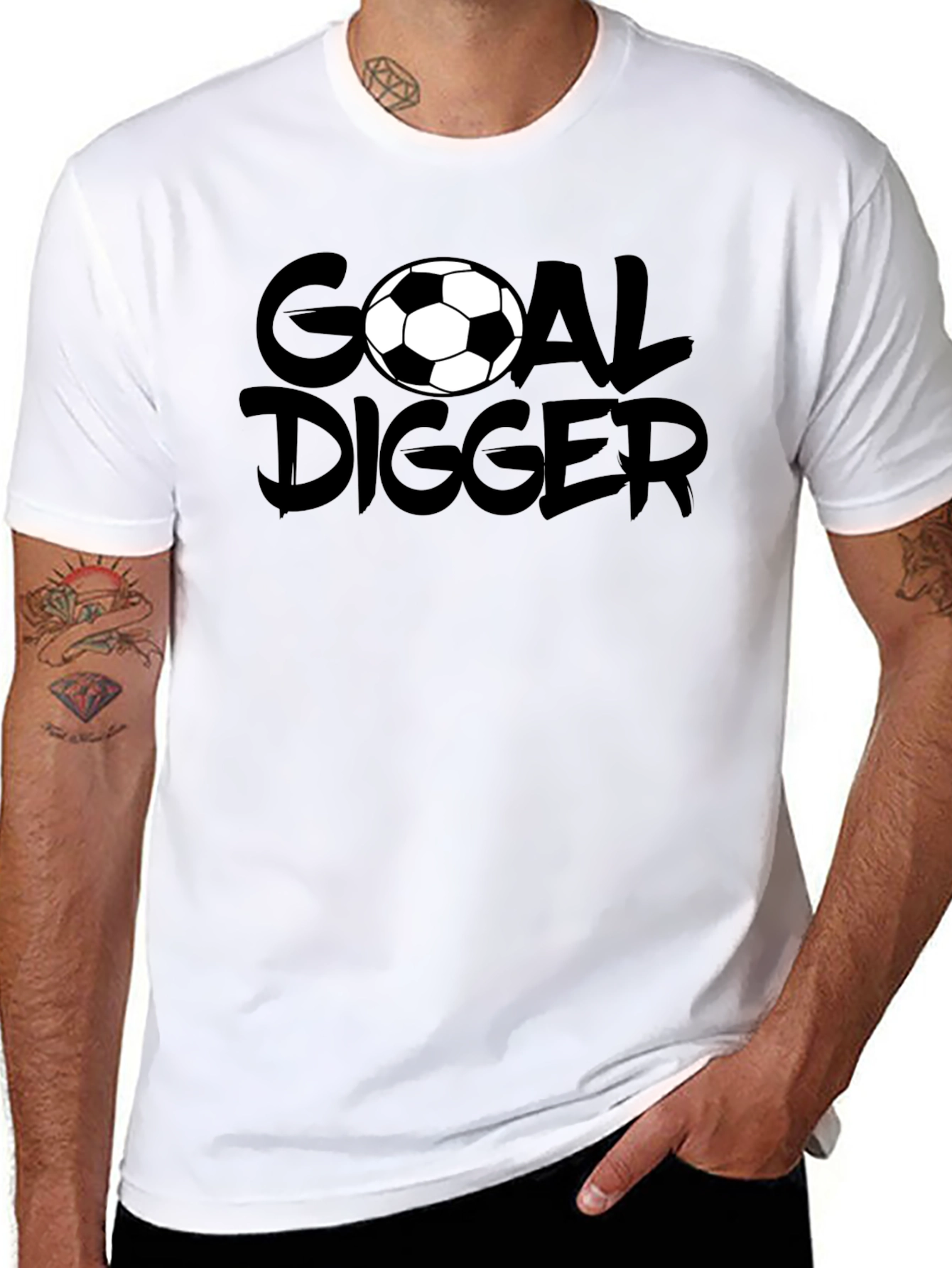 Goal Digger Soccer Graphic T-Shirt - Black