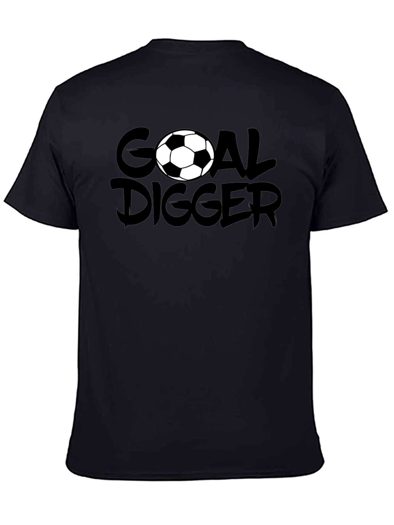 Goal Digger Soccer Graphic T-Shirt - Black