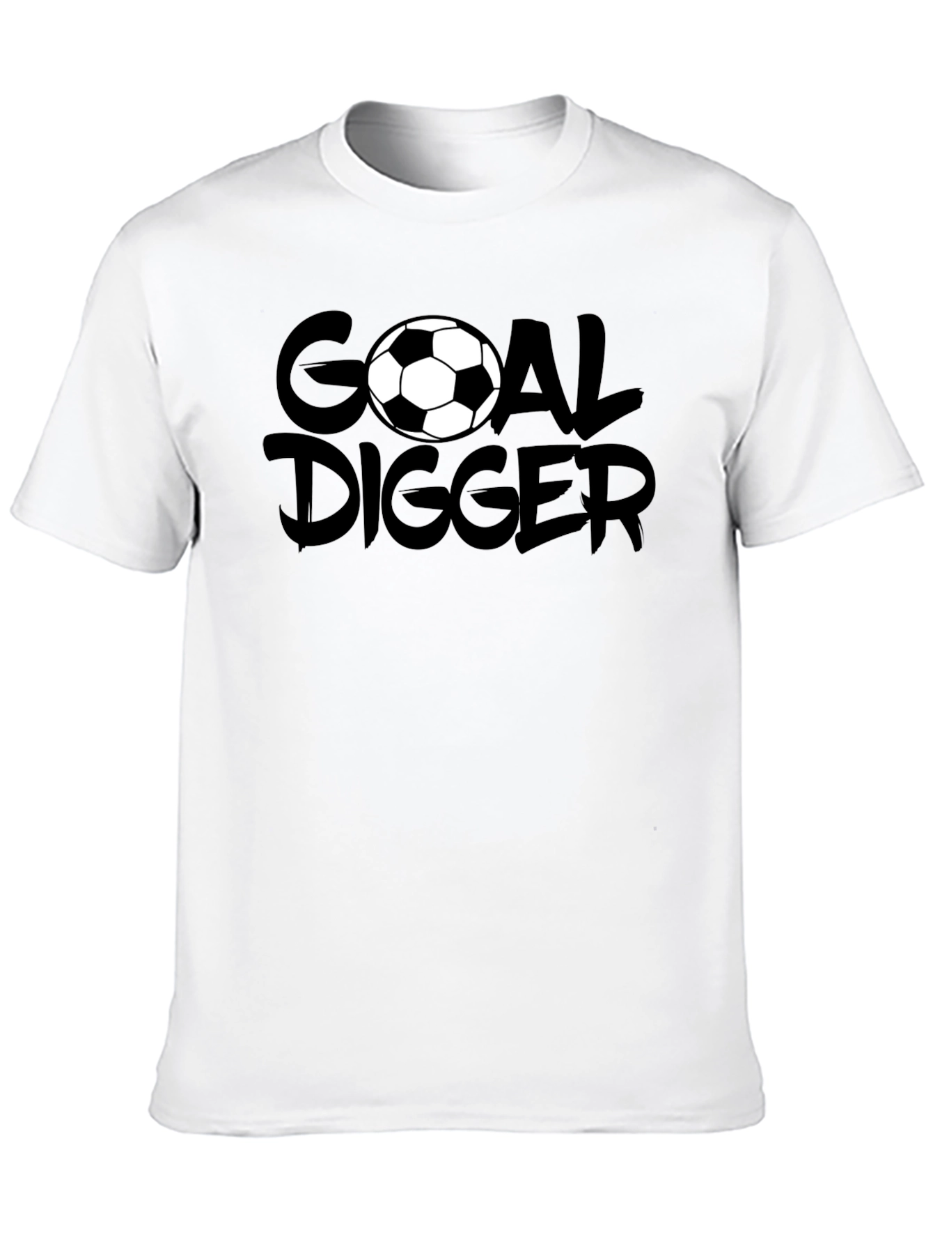 Goal Digger Soccer Graphic T-Shirt - Black