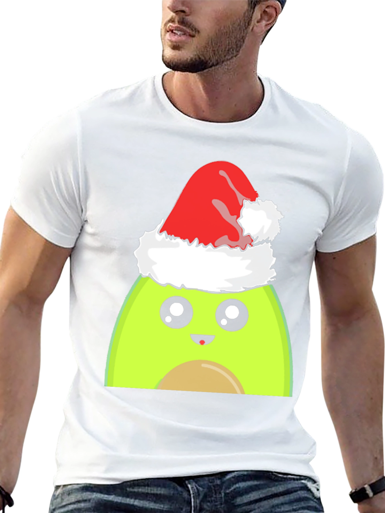 Avocado Santa Hat Graphic Tee