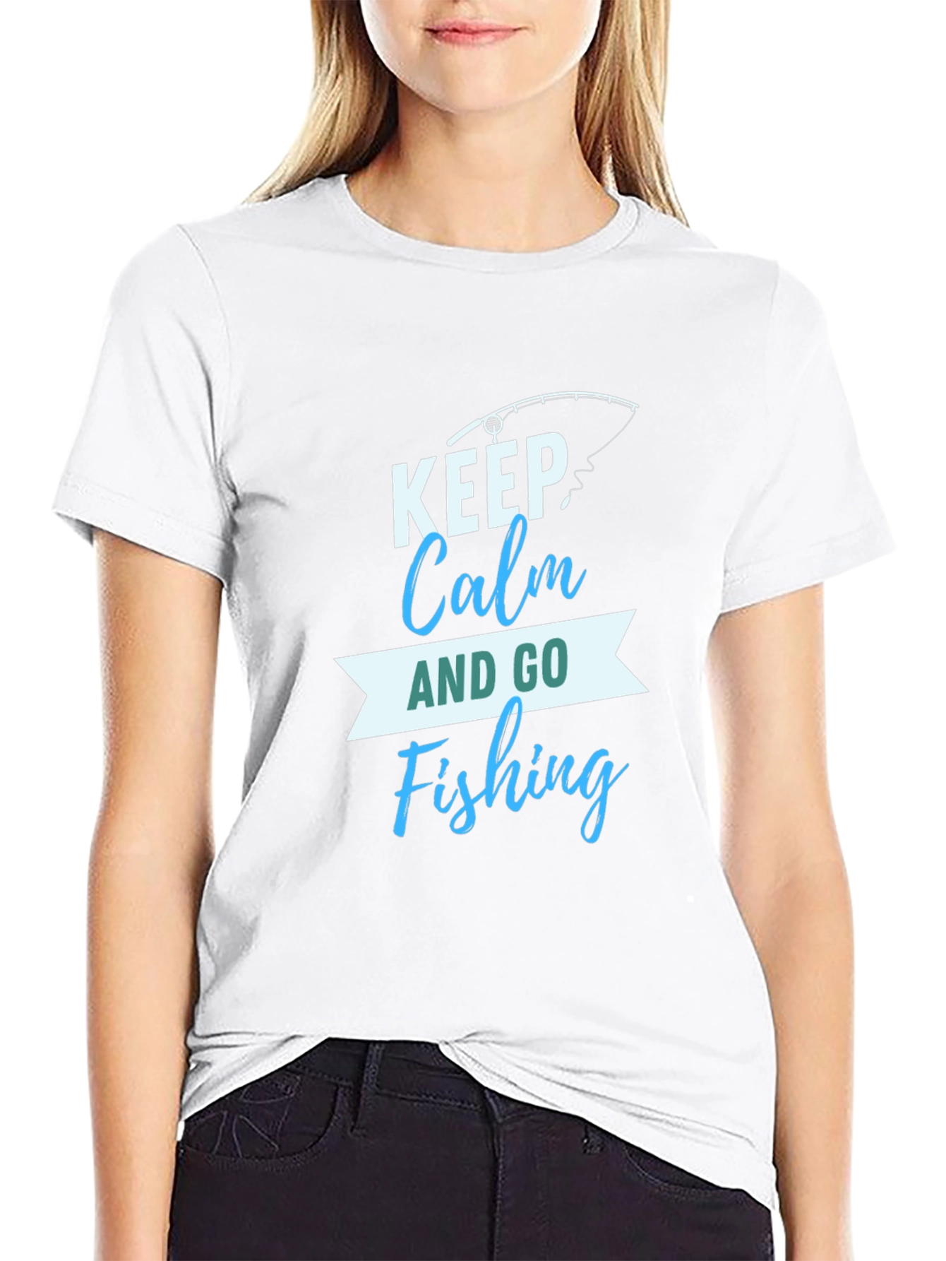Keep Calm and Go Fishing Graphic T-Shirt