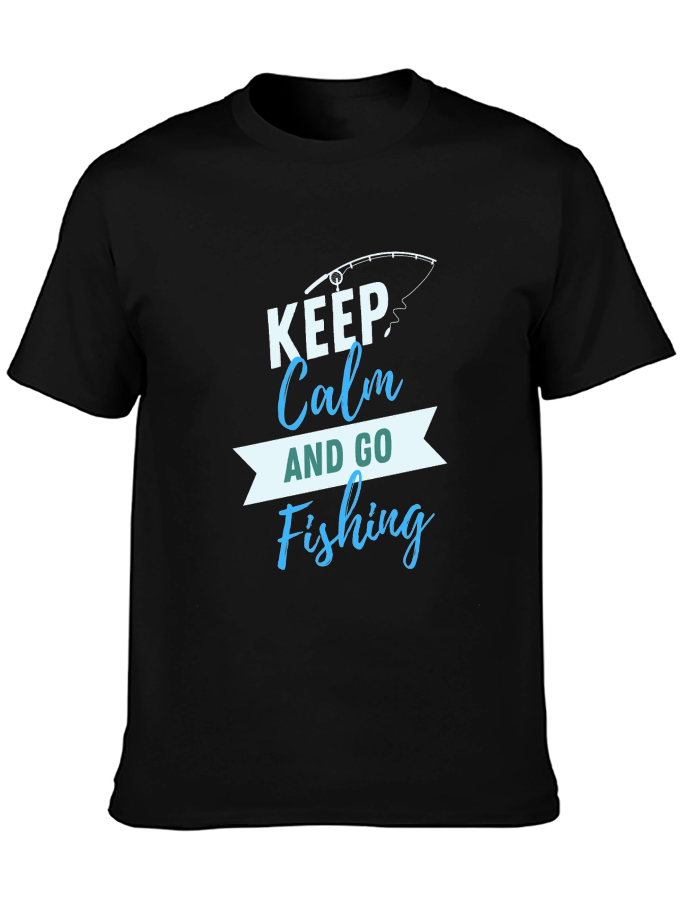 Keep Calm and Go Fishing Graphic T-Shirt