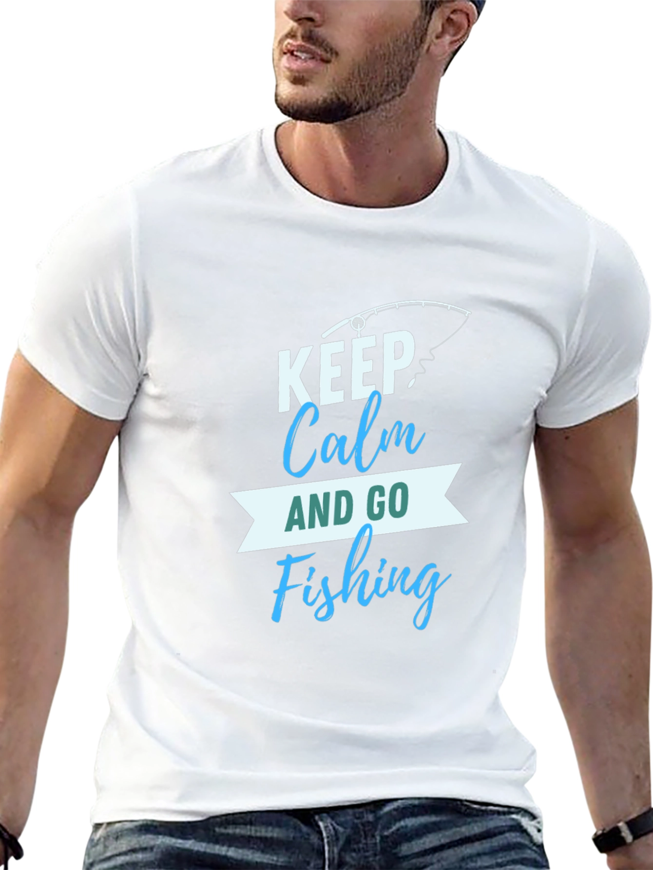 Keep Calm and Go Fishing Graphic T-Shirt