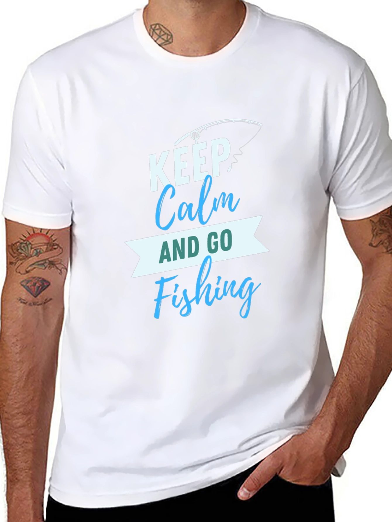 Keep Calm and Go Fishing Graphic T-Shirt