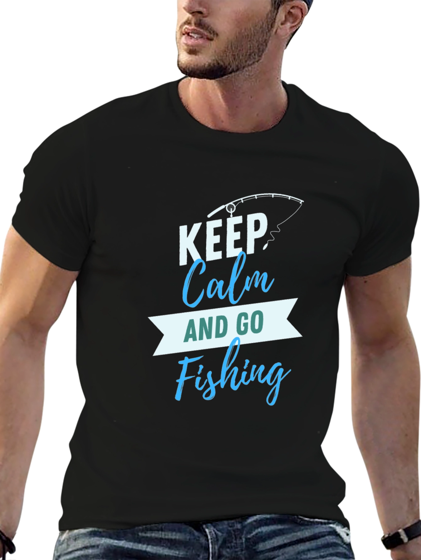 Keep Calm and Go Fishing Graphic T-Shirt