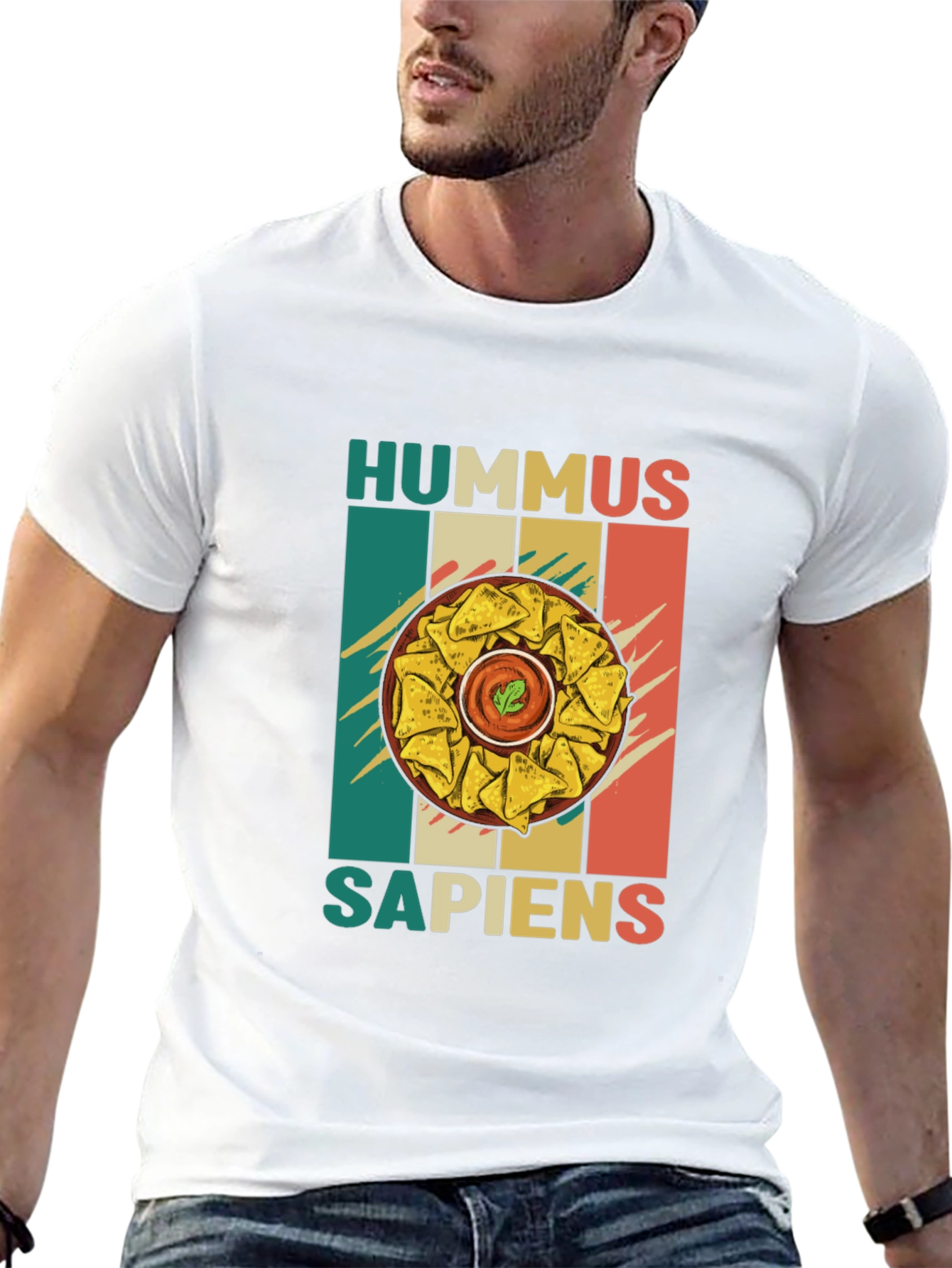 Hummus Sapiens Graphic Tee - Foodie Humor T-Shirt
