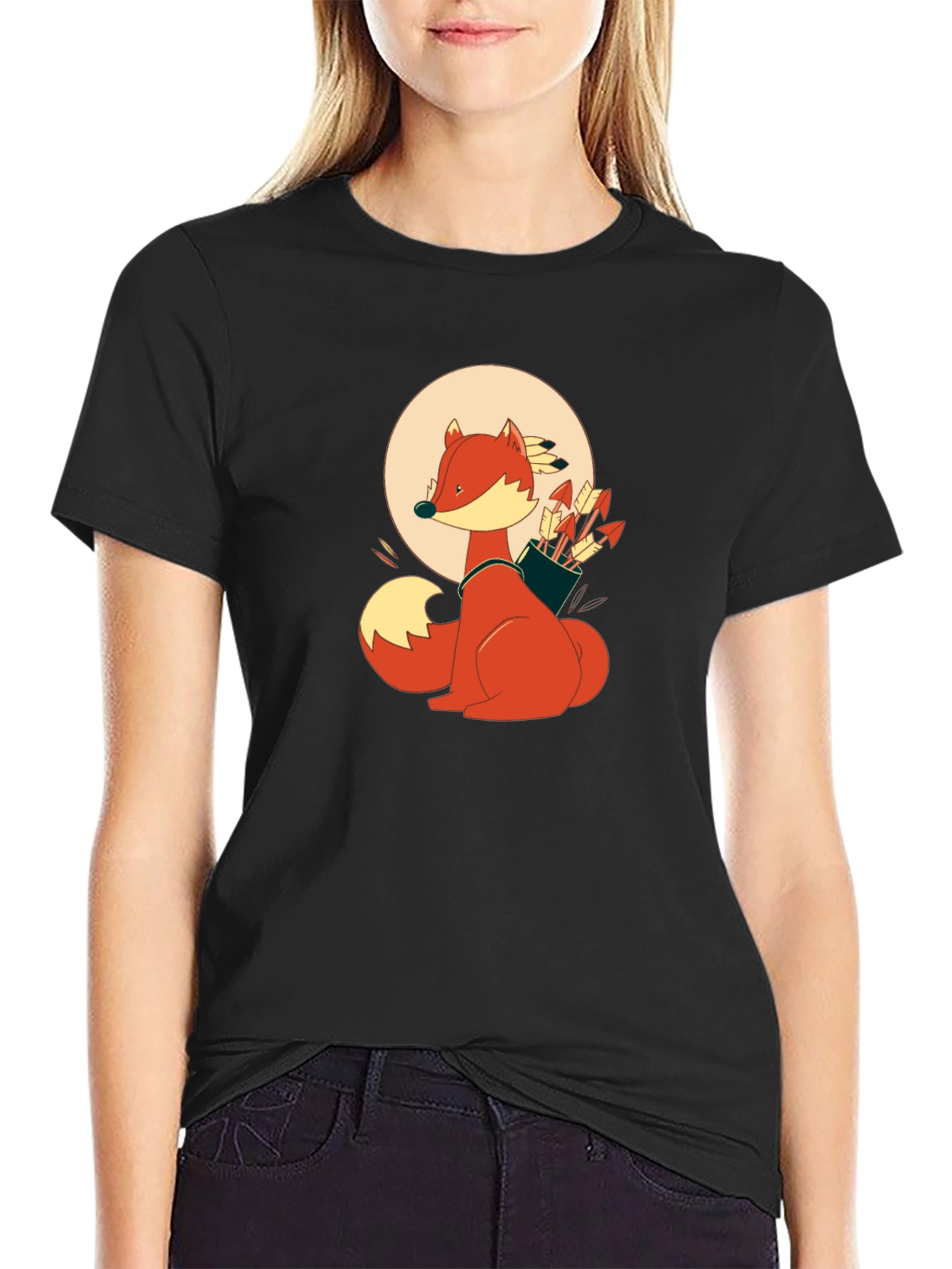 Fox Archer Black T-Shirt - Unique Graphic Tee