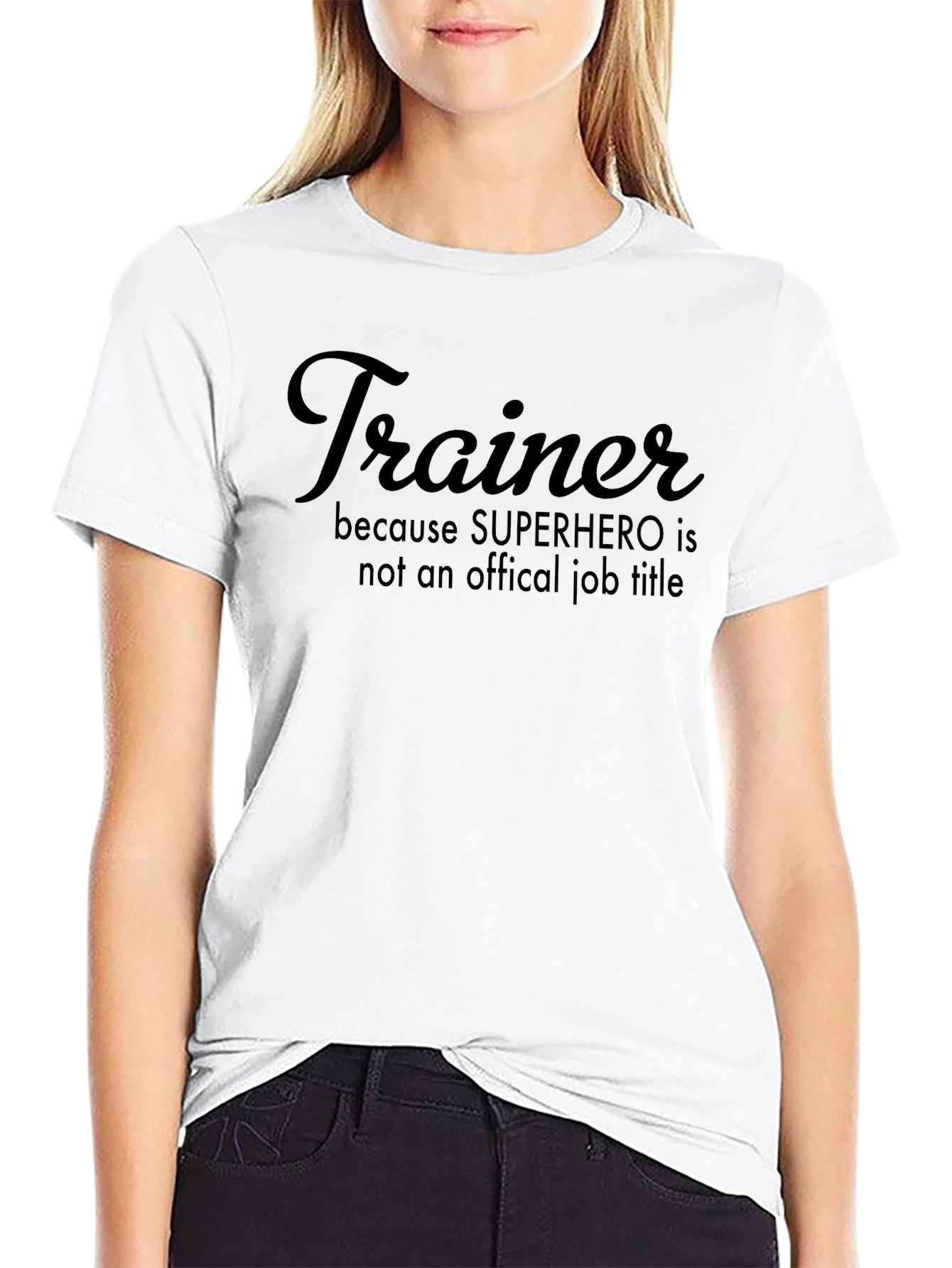 Trainer Superhero Job Title T-Shirt