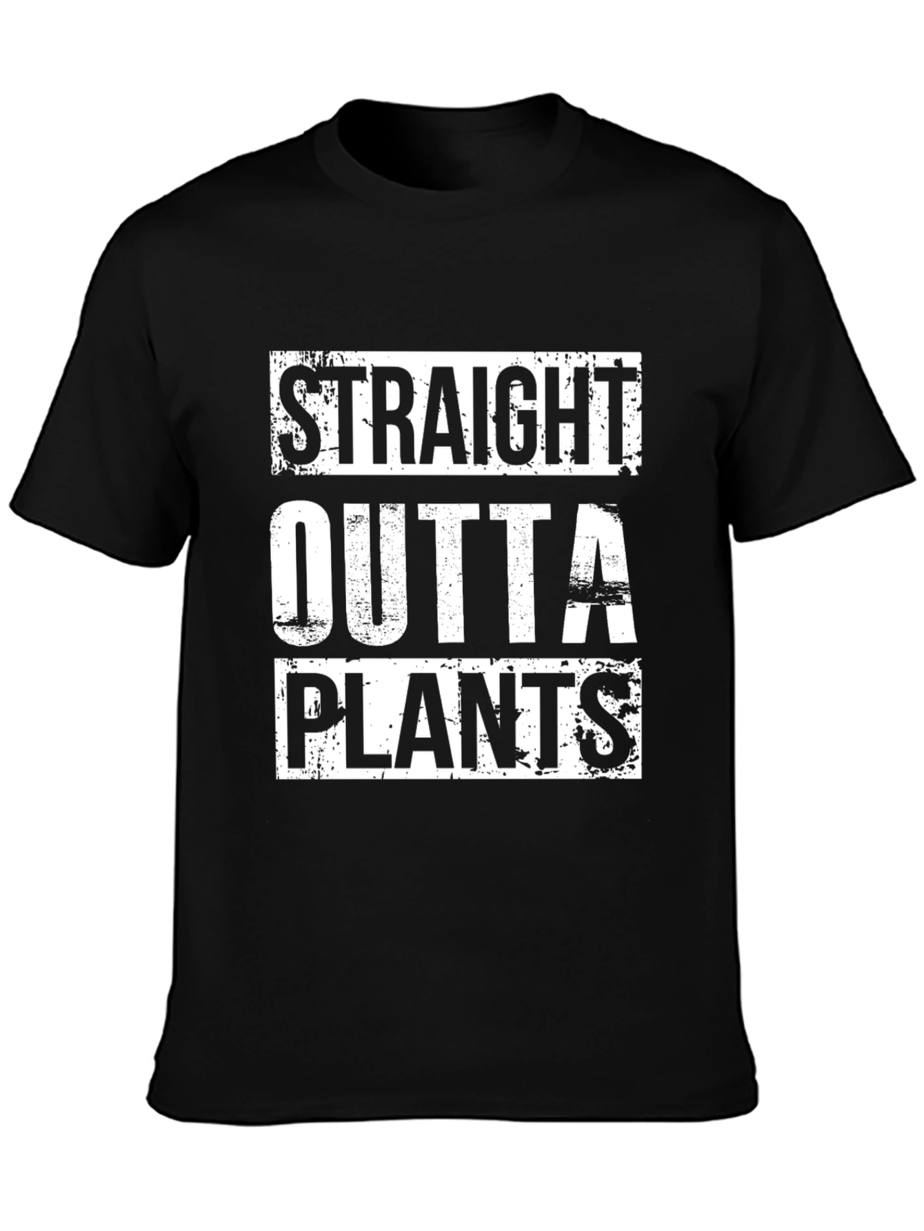 Straight Outta Plants Graphic T-Shirt - Black