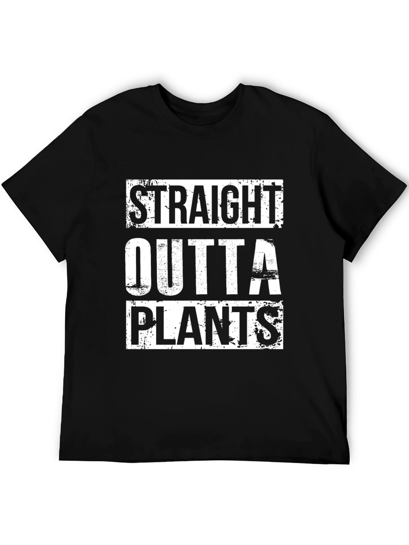 Straight Outta Plants Graphic T-Shirt - Black