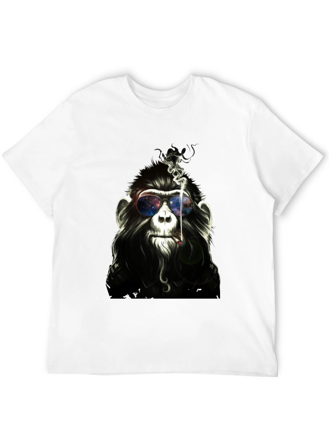 Cool Monkey Smoking Black T-Shirt