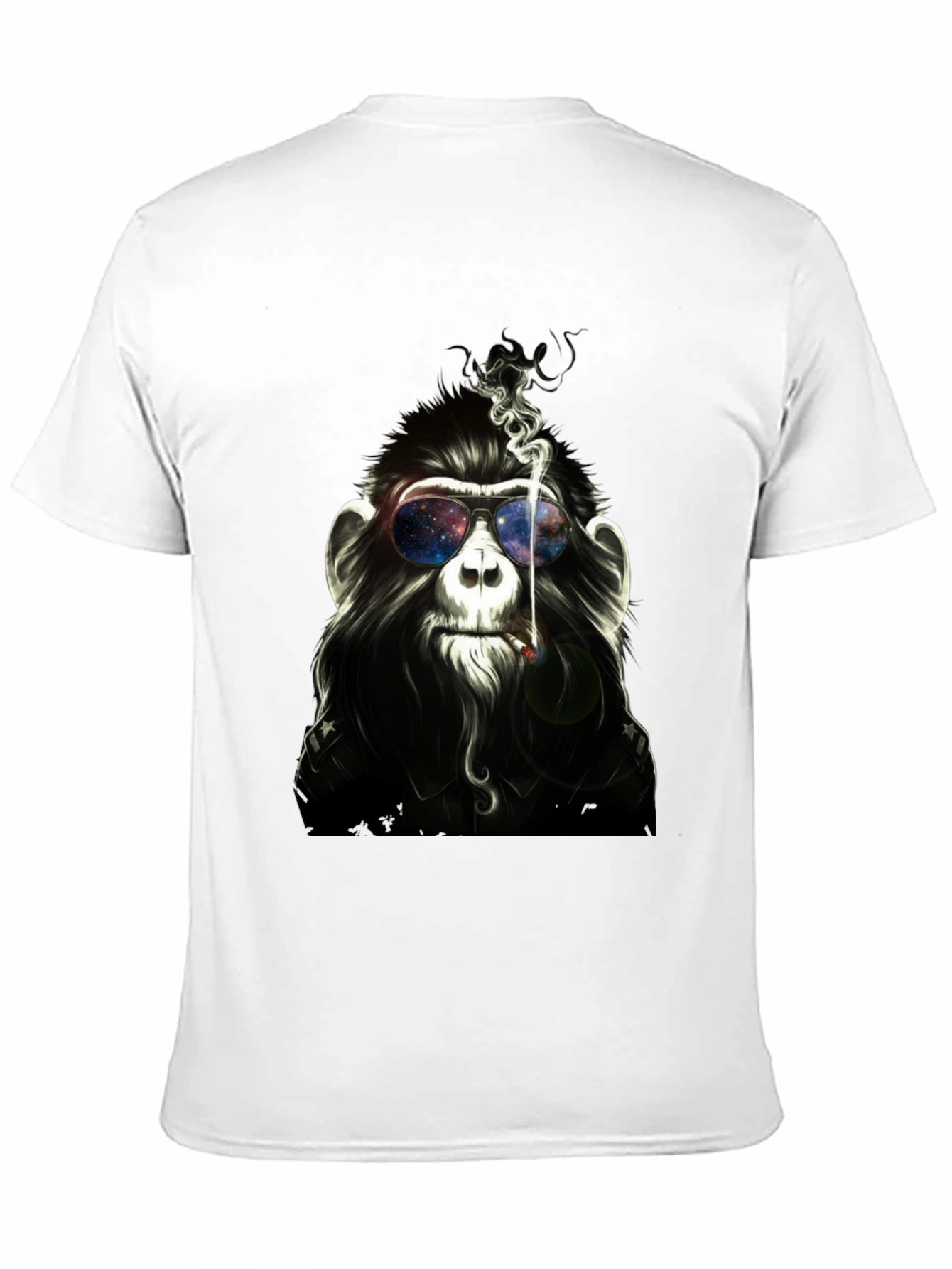 Cool Monkey Smoking Black T-Shirt