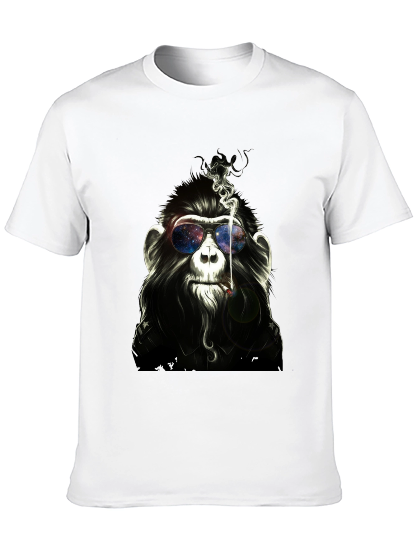Cool Monkey Smoking Black T-Shirt