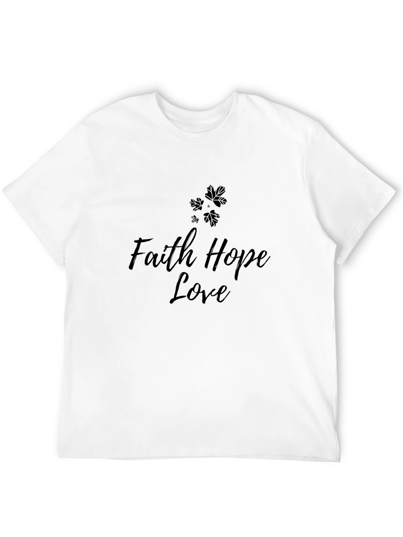 Faith Hope Love Graphic Tee - Stylish Black T-Shirt