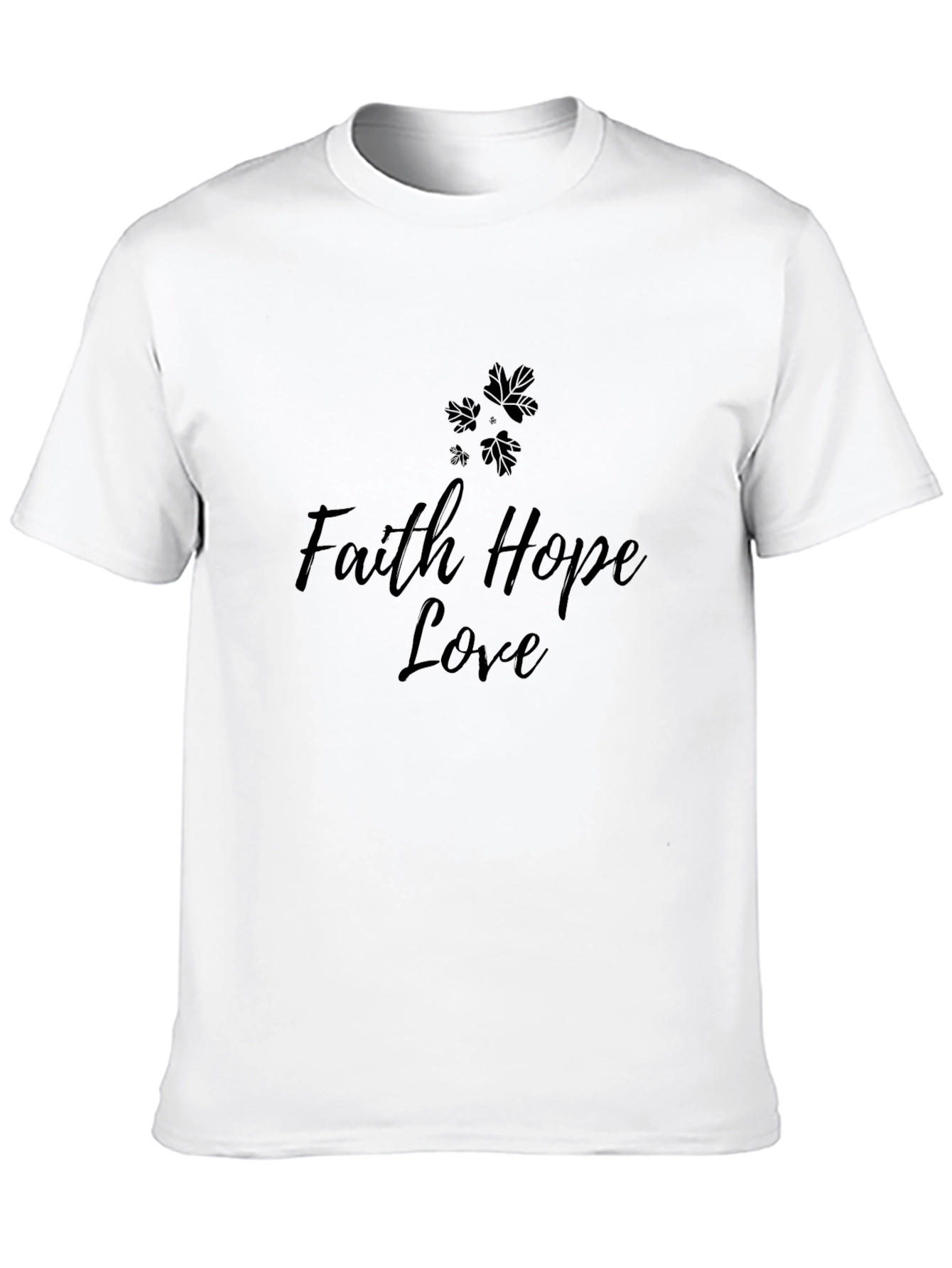 Faith Hope Love Graphic Tee - Stylish Black T-Shirt