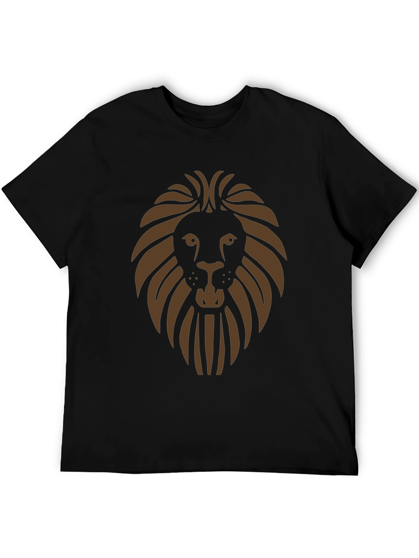 Lion Graphic Print Mens Black T-Shirt