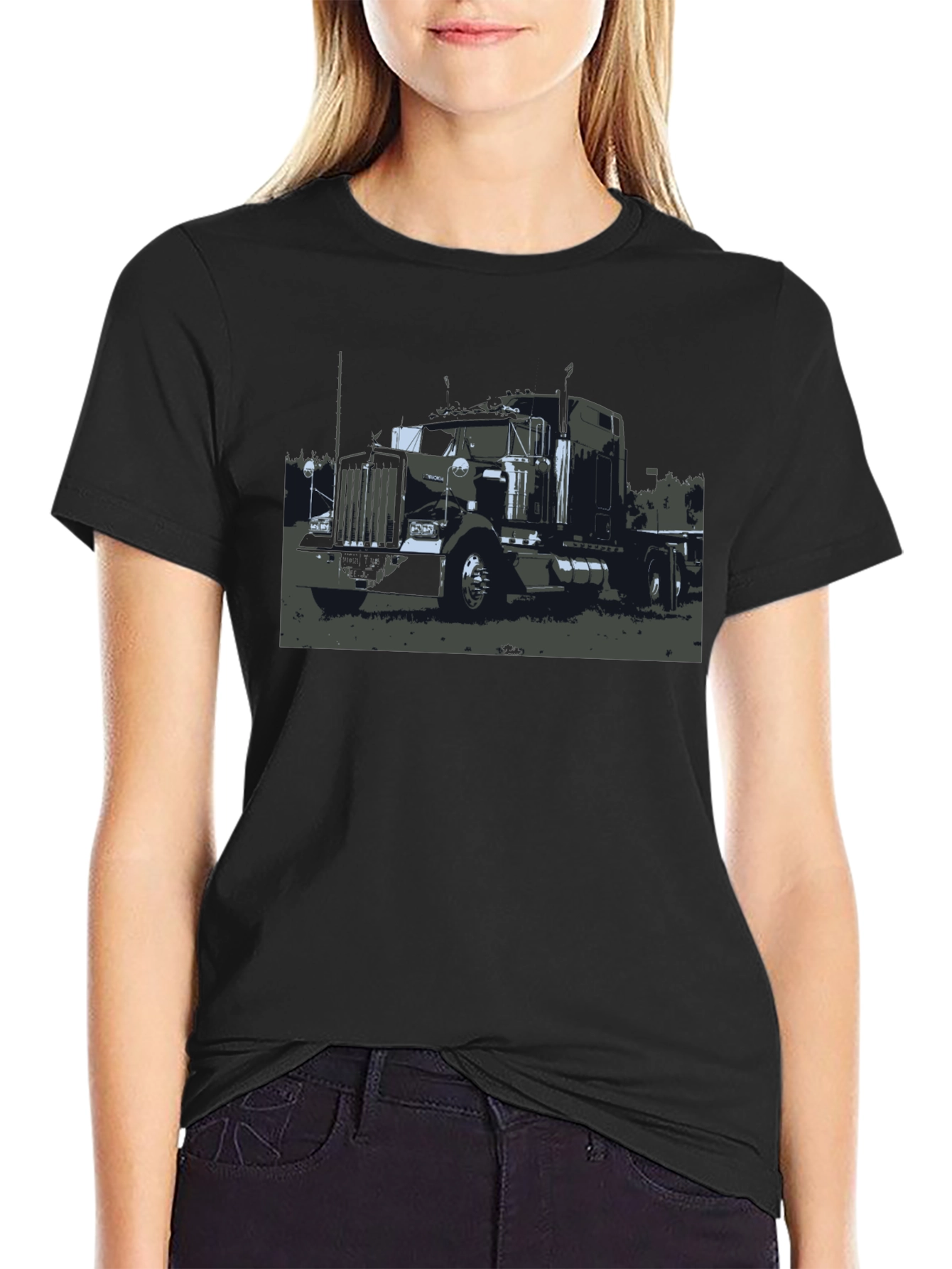 Truck Graphic Black T-Shirt - Classic Style