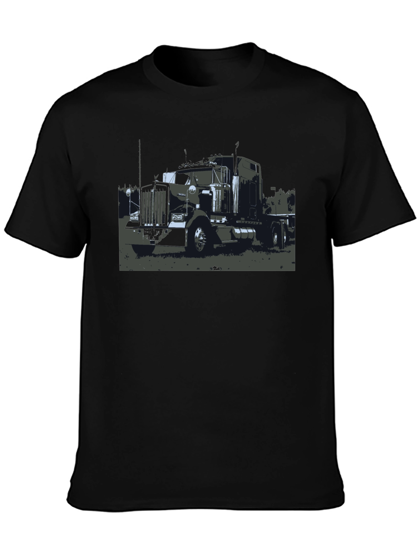 Truck Graphic Black T-Shirt - Classic Style