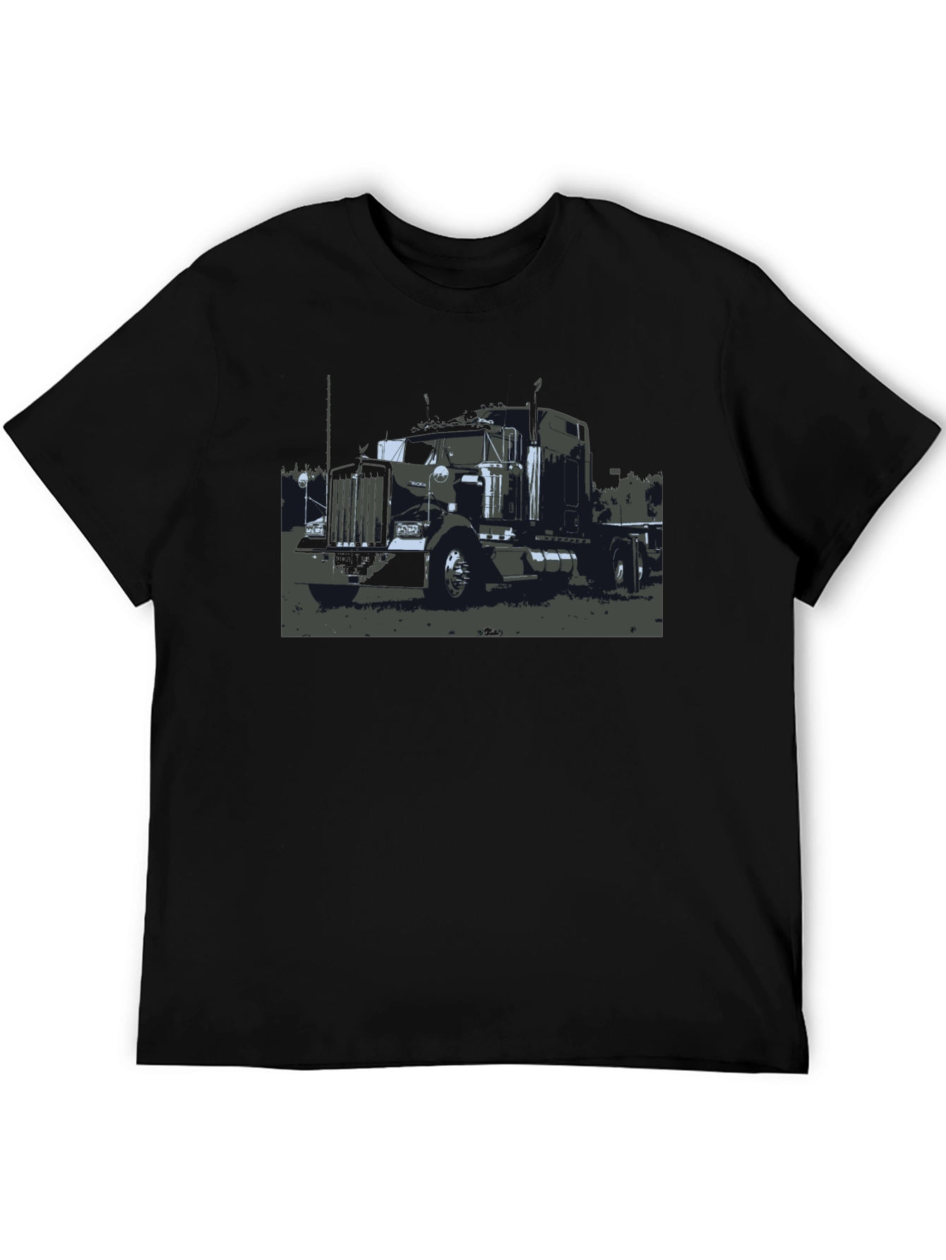 Truck Graphic Black T-Shirt - Classic Style
