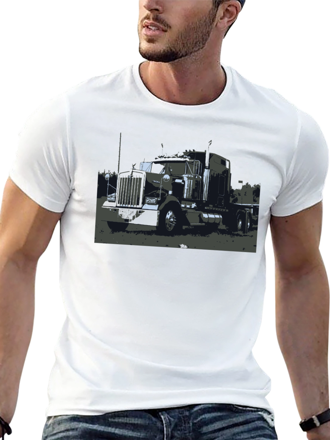 Truck Graphic Black T-Shirt - Classic Style