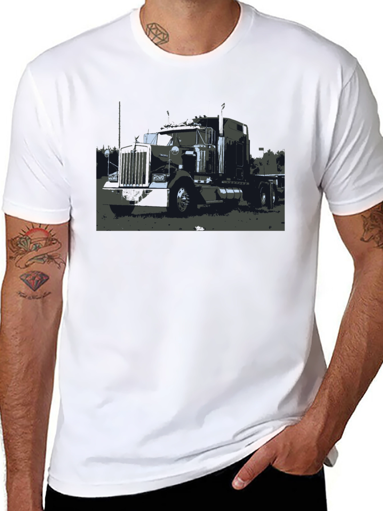 Truck Graphic Black T-Shirt - Classic Style
