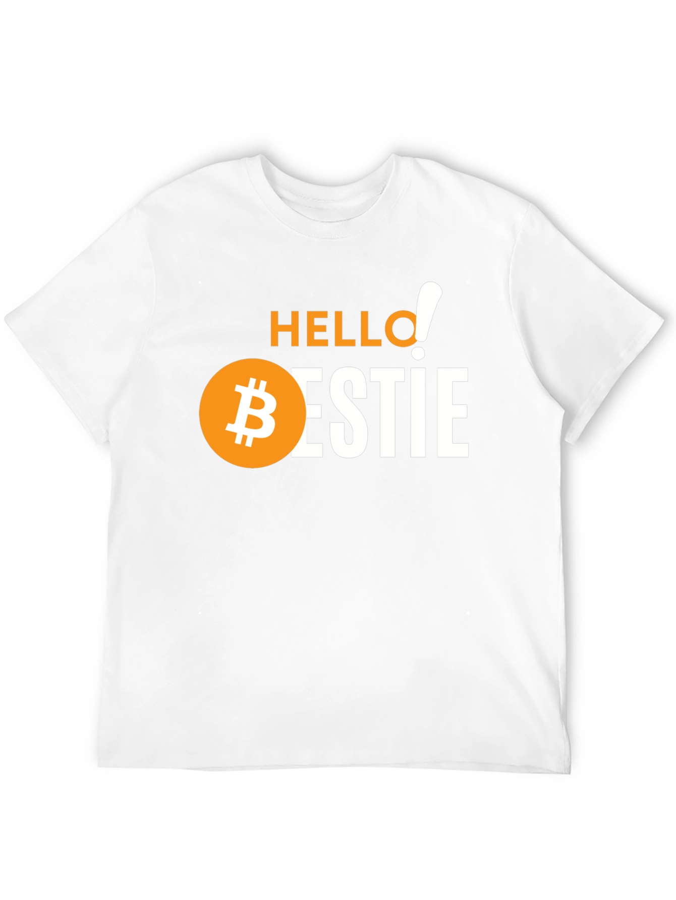 Hello Bestie Bitcoin Graphic Tee - Crypto Lover Gift