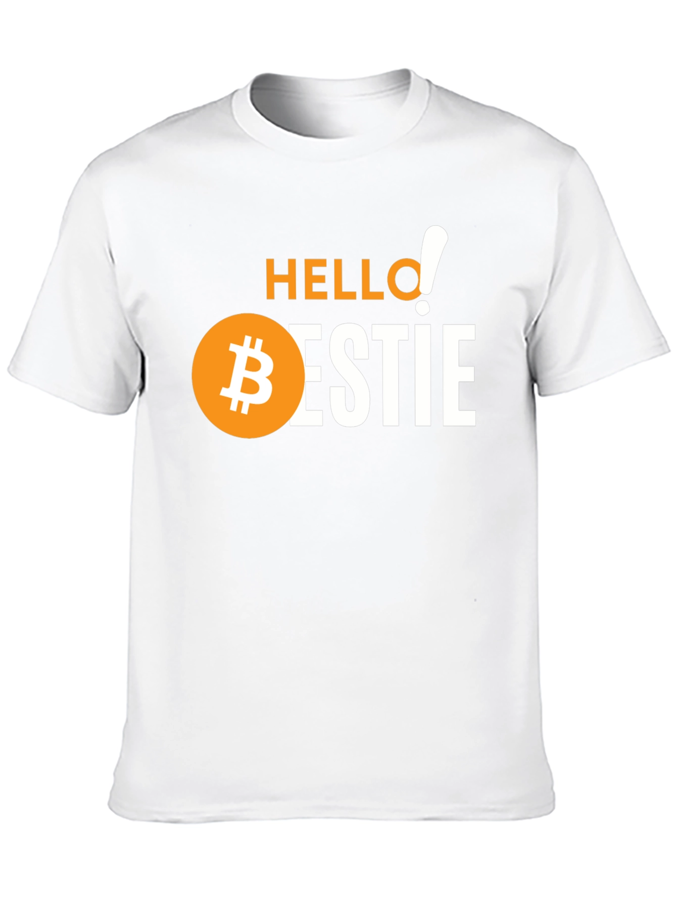 Hello Bestie Bitcoin Graphic Tee - Crypto Lover Gift