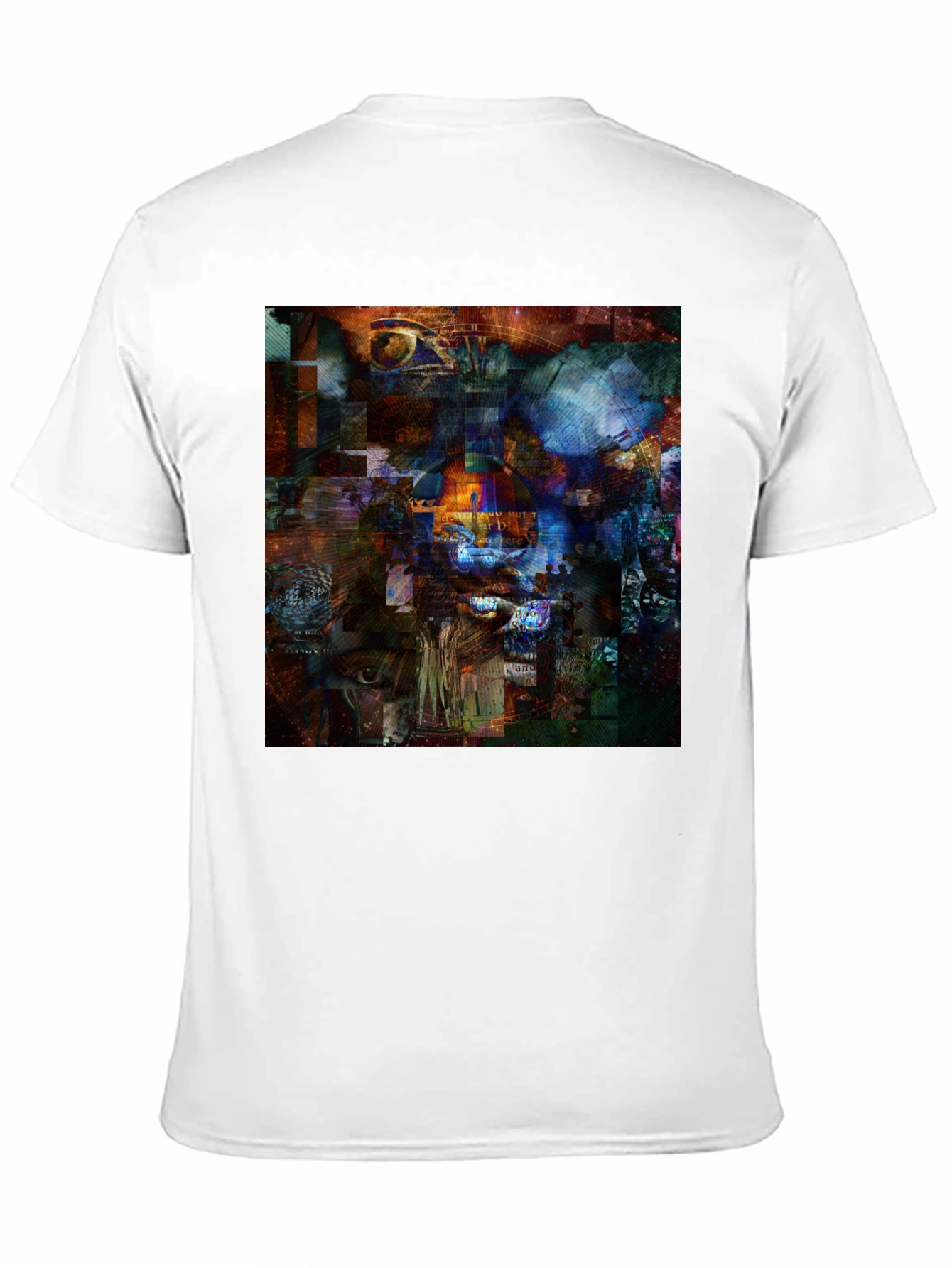 Abstract Collage Art Print Black T-Shirt