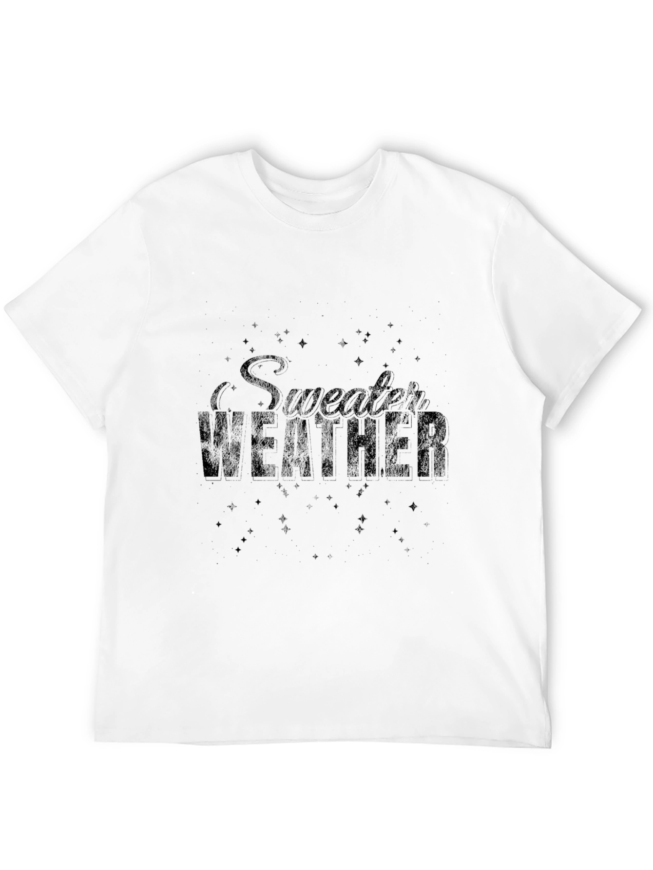 Sweater Weather Graphic Print Black T-Shirt
