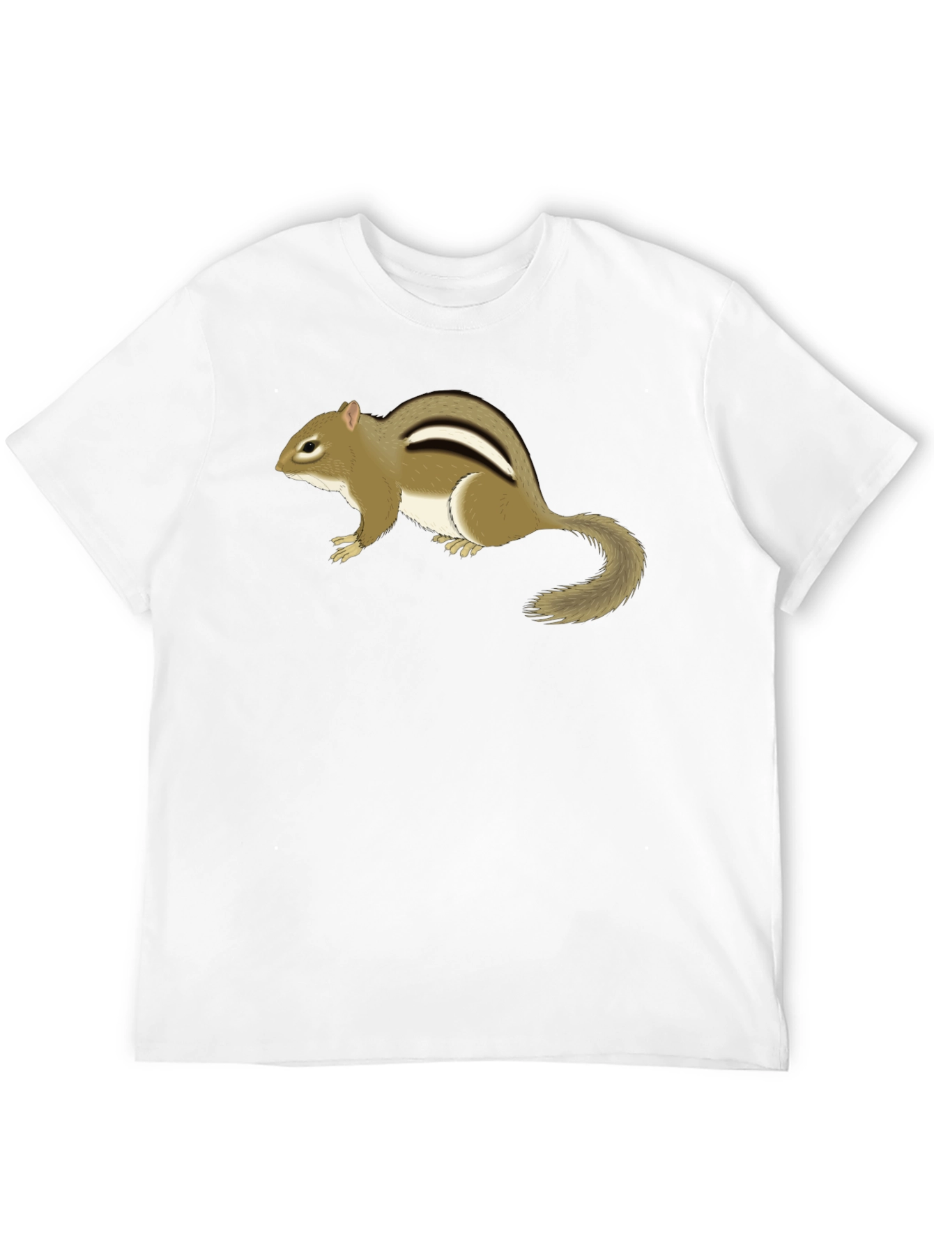 Chipmunk Graphic Tee - Black Cotton T-Shirt