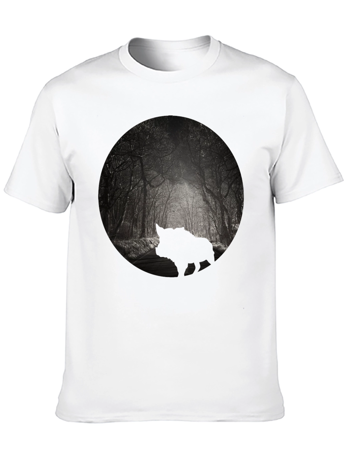 Mens Black Forest Silhouette Graphic Tee